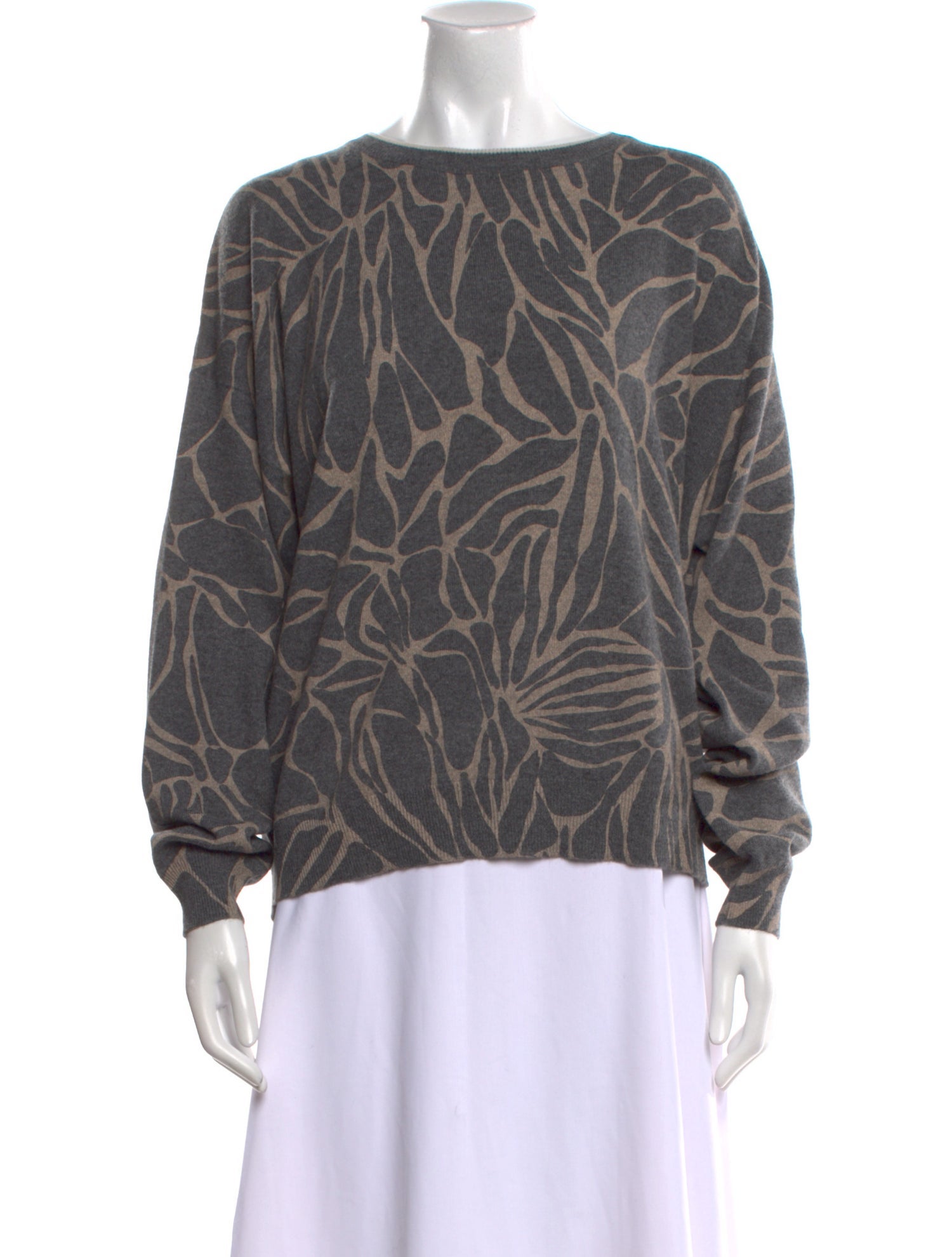 Brunello Cucinelli Virgin Wool Printed Sweater w/ Tags