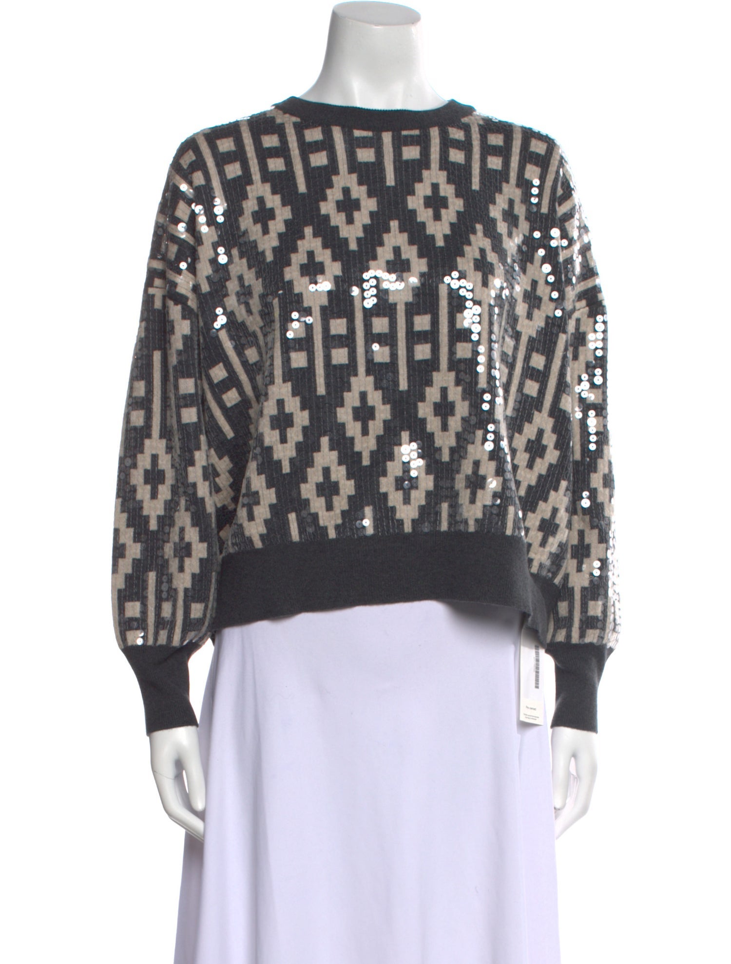 Brunello Cucinelli Virgin Wool Printed Sweater