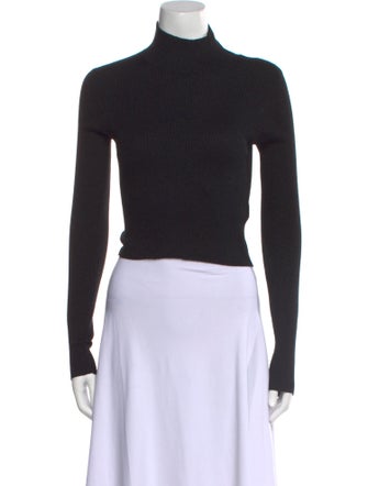 Brunello Cucinelli Turtleneck Long Sleeve Crop Top