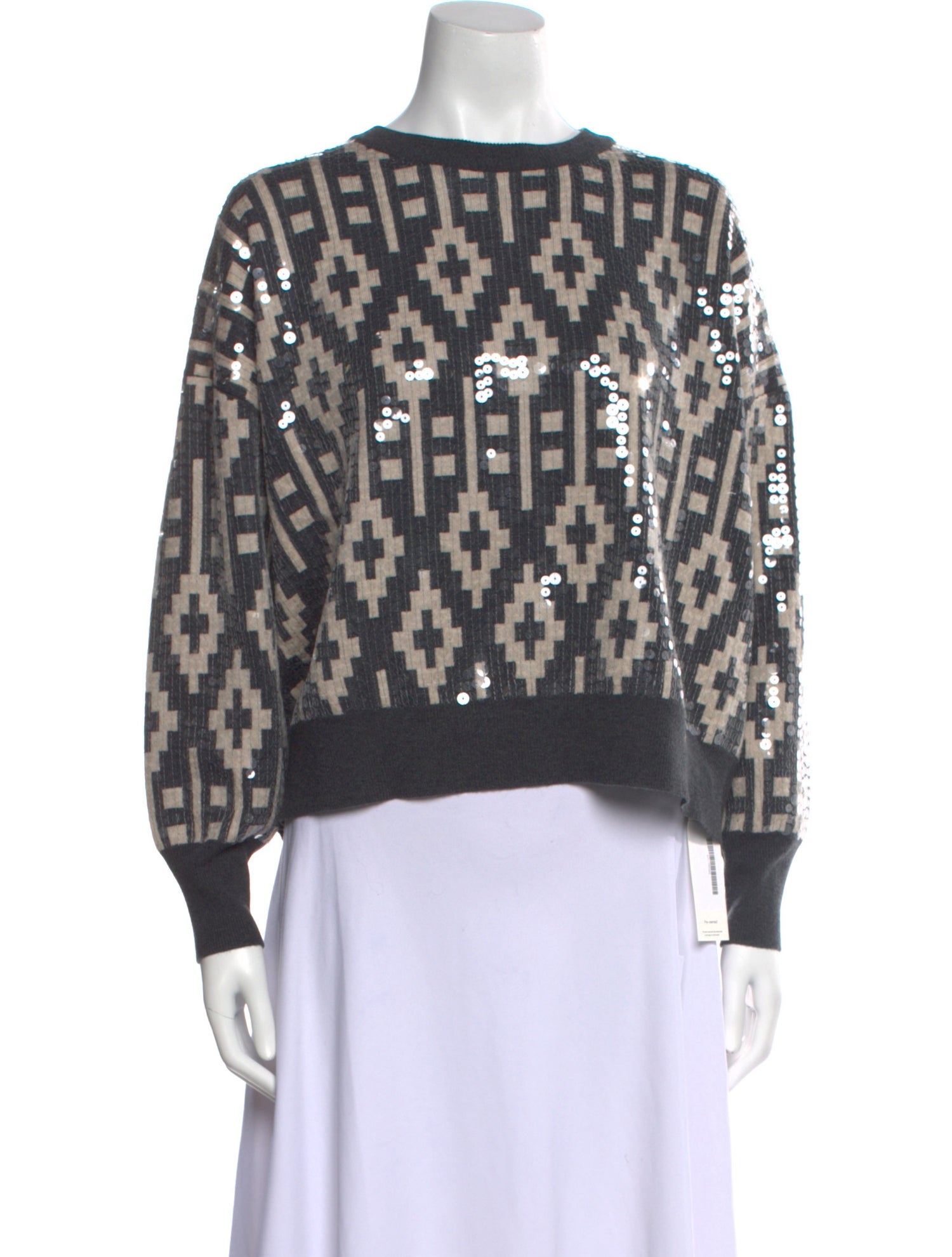 Brunello Cucinelli Virgin Wool Printed Sweater