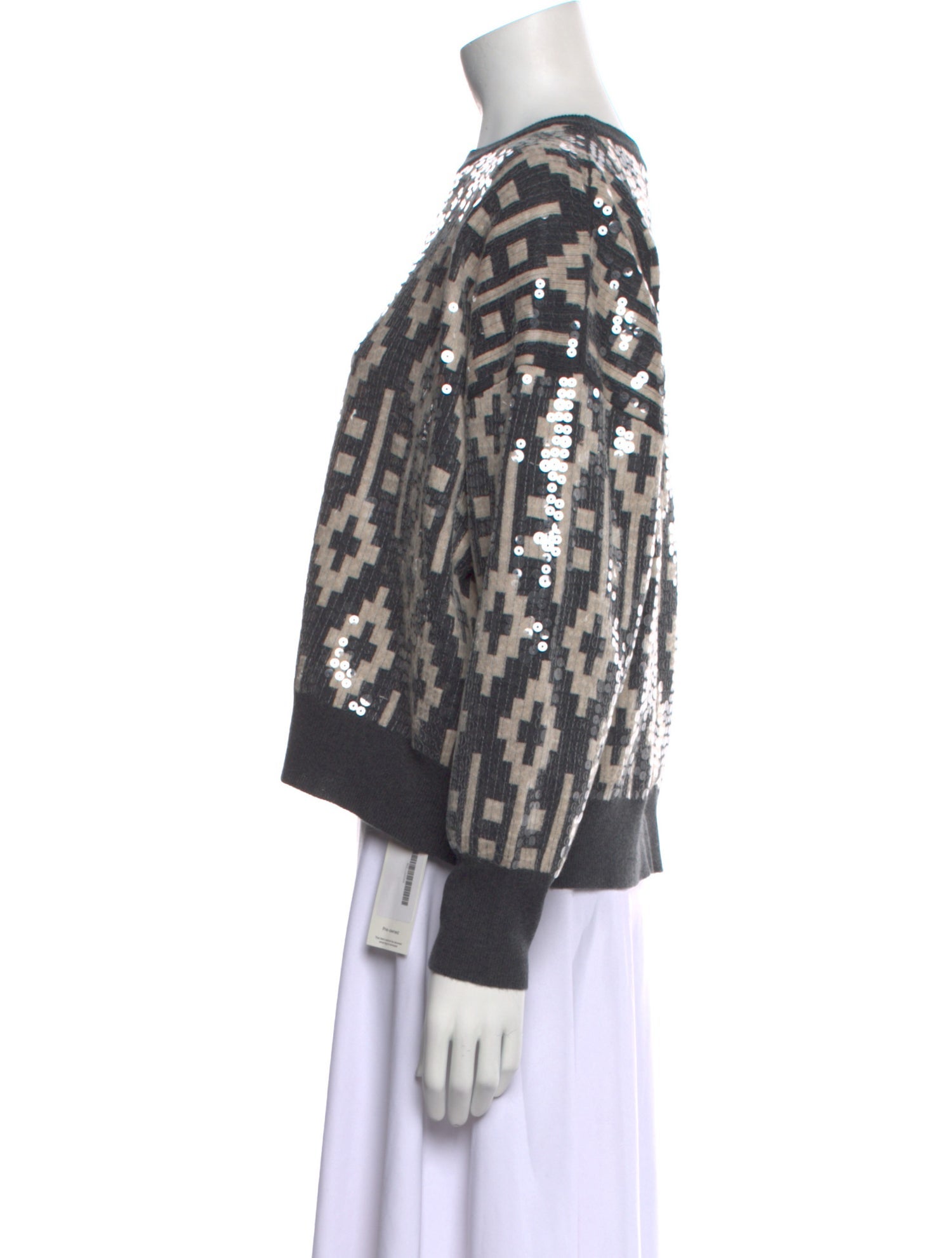 Brunello Cucinelli Virgin Wool Printed Sweater