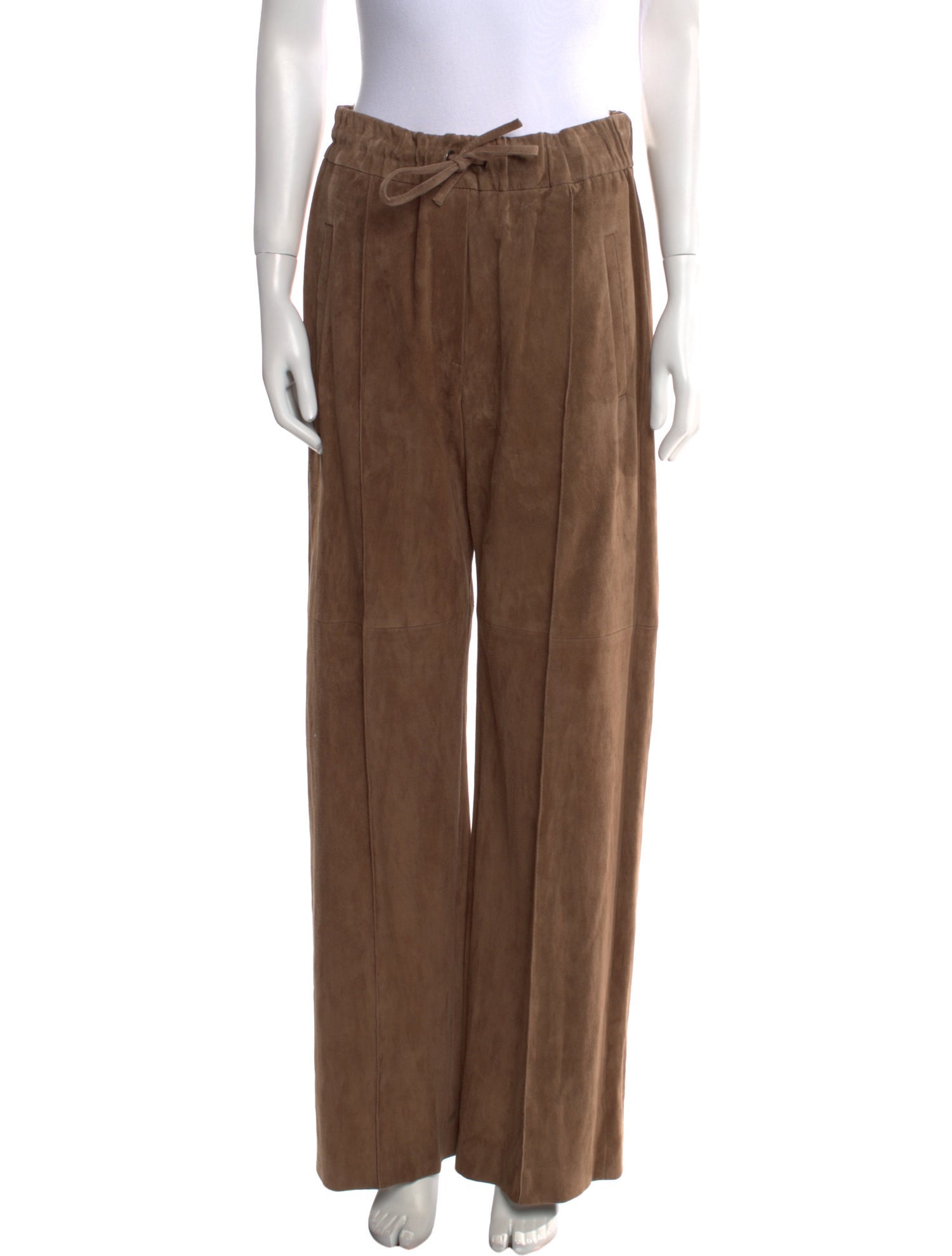Brunello Cucinelli Leather Wide Leg Pants w/ Tags