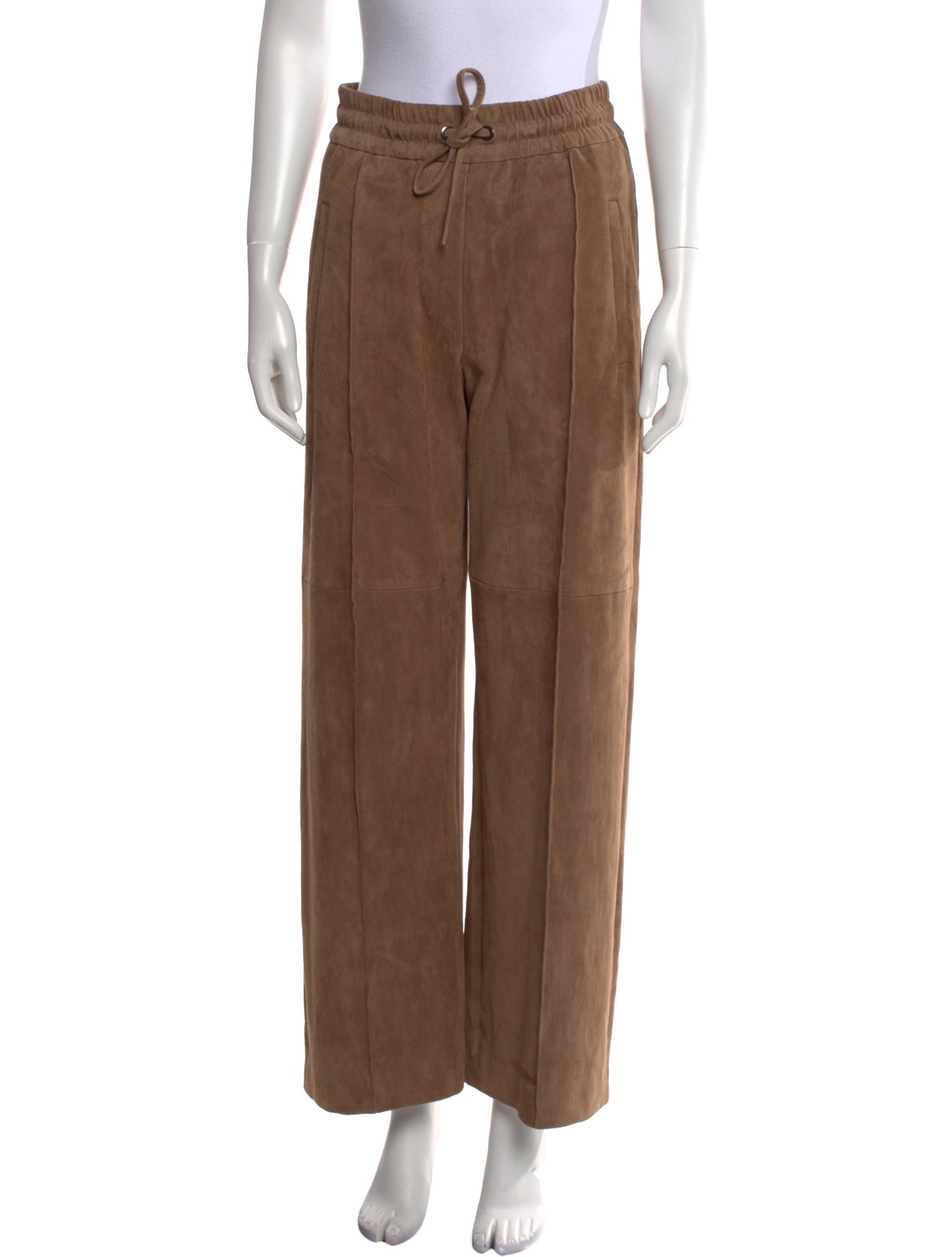 Brunello Cucinelli Leather Wide Leg Pants w/ Tags