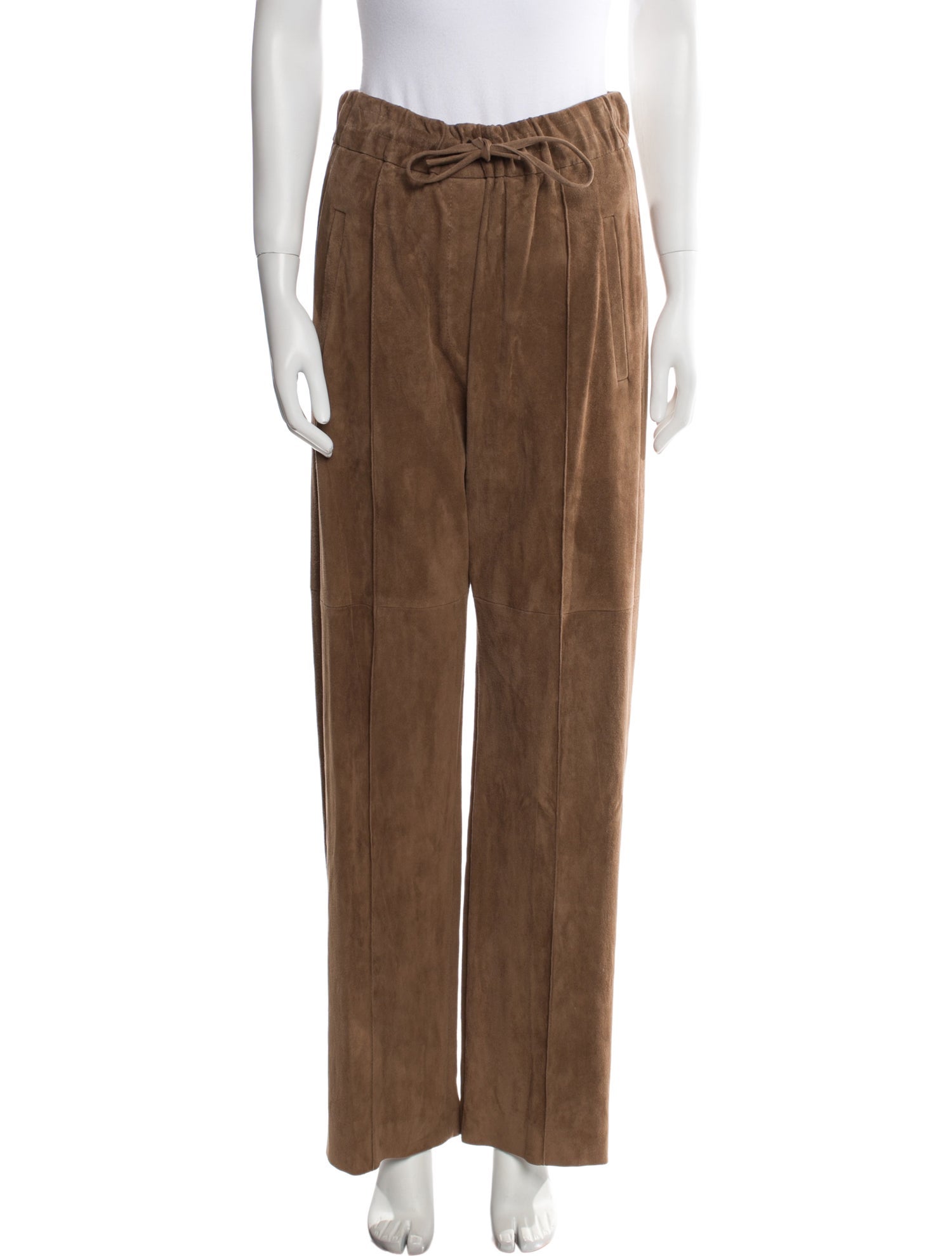 Brunello Cucinelli Leather Wide Leg Pants w/ Tags