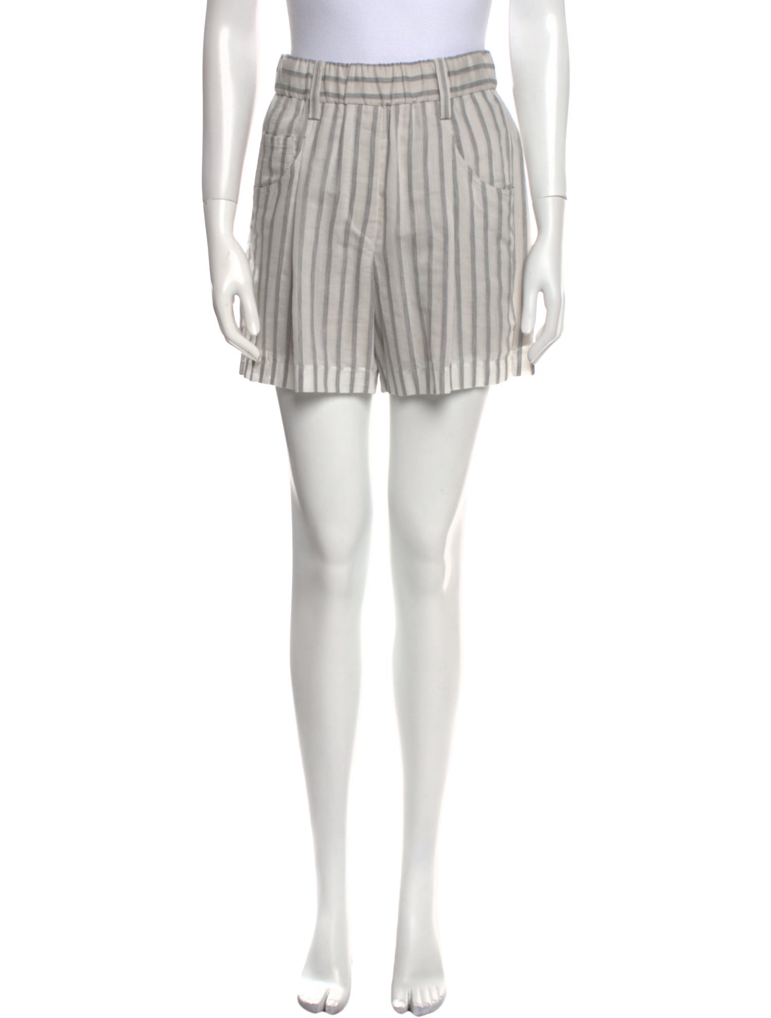Brunello Cucinelli Striped Mini Shorts w/ Tags