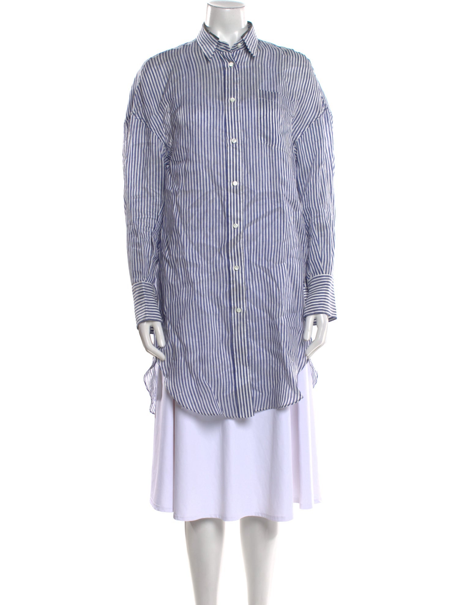 Brunello Cucinelli Linen Striped Tunic