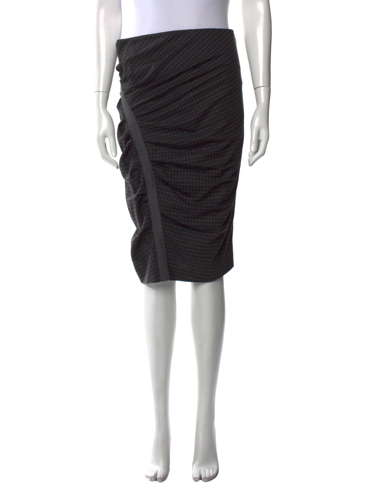 Brunello Cucinelli Virgin Wool Knee-Length Skirt