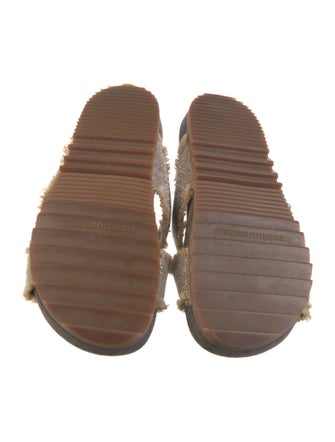 Brunello Cucinelli Monili Fringe Trim Accent Slides