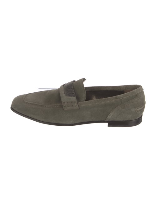 Brunello Cucinelli Monili Suede Loafers