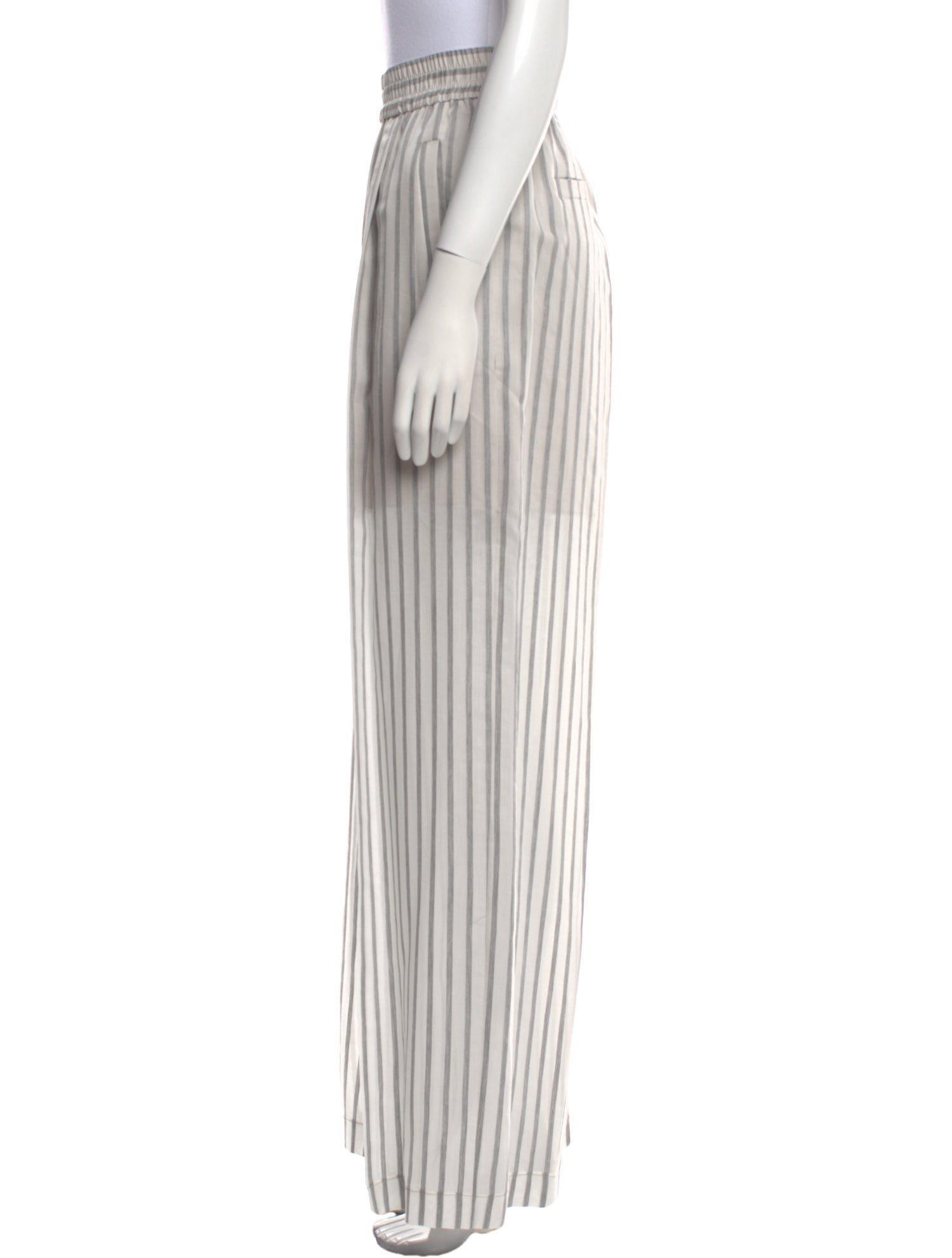 Brunello Cucinelli Striped Wide Leg Pants w/ Tags