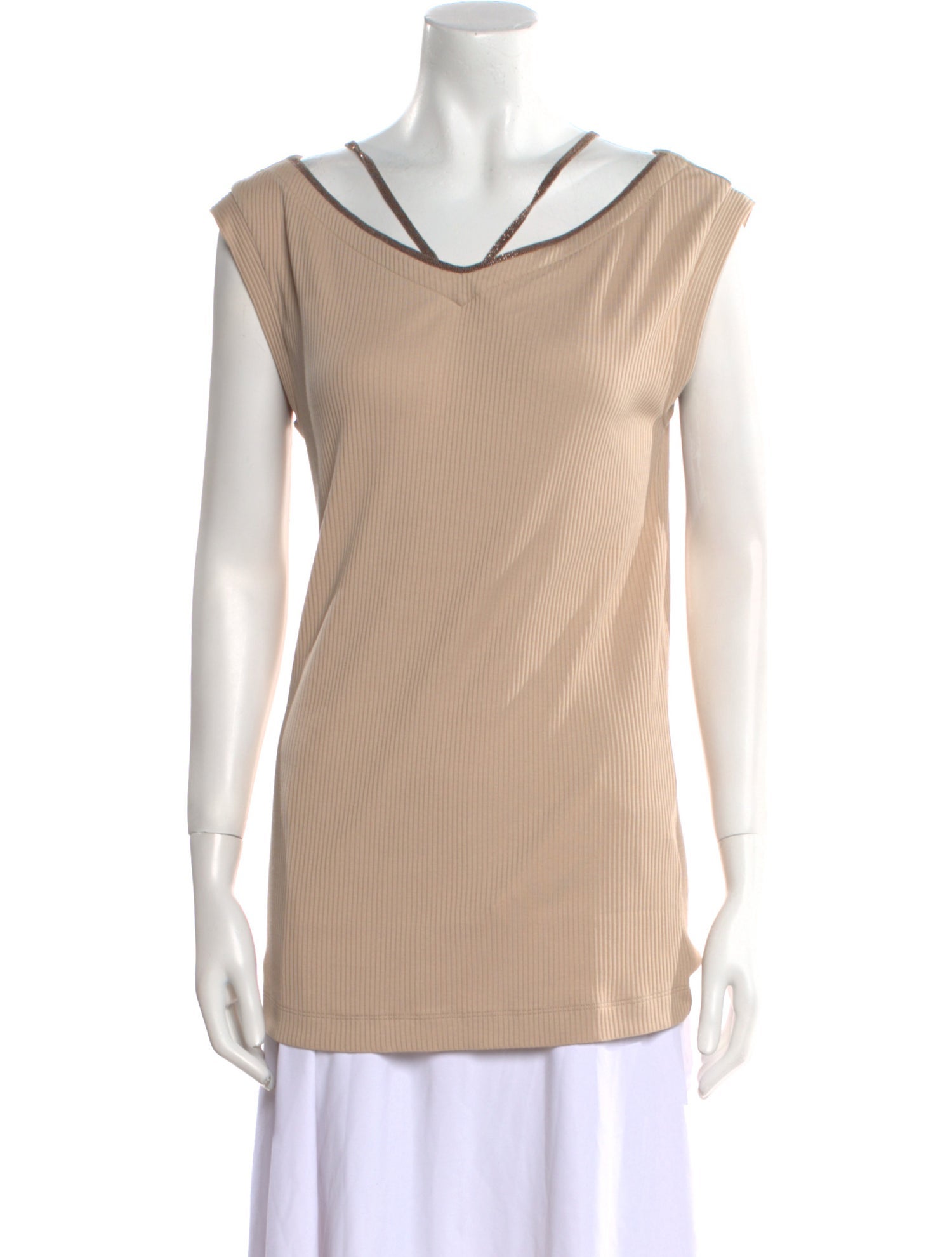 Brunello Cucinelli Cowl Neck Sleeveless Top w/ Tags