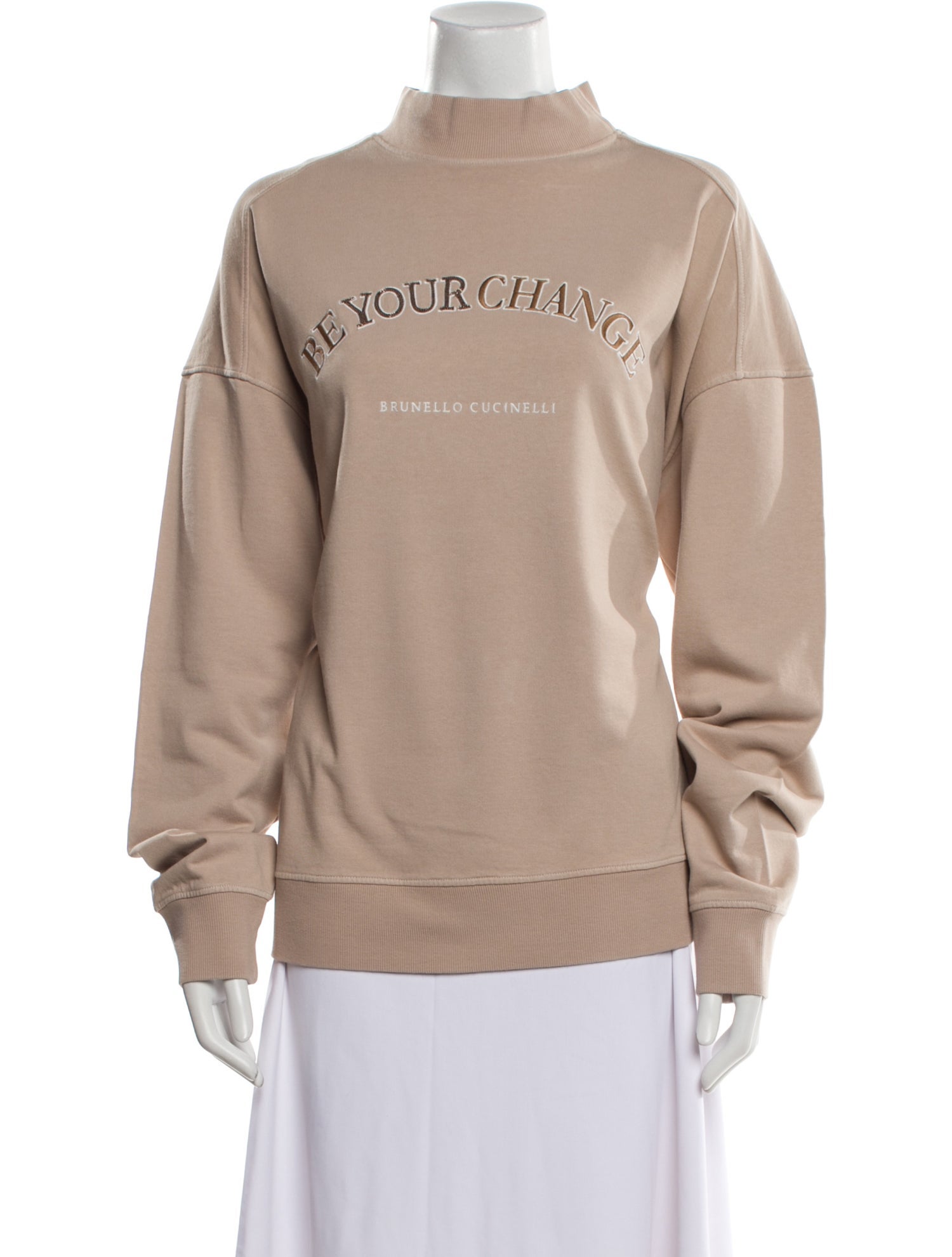 Brunello Cucinelli Mock Neck Long Sleeve Sweatshirt w/ Tags