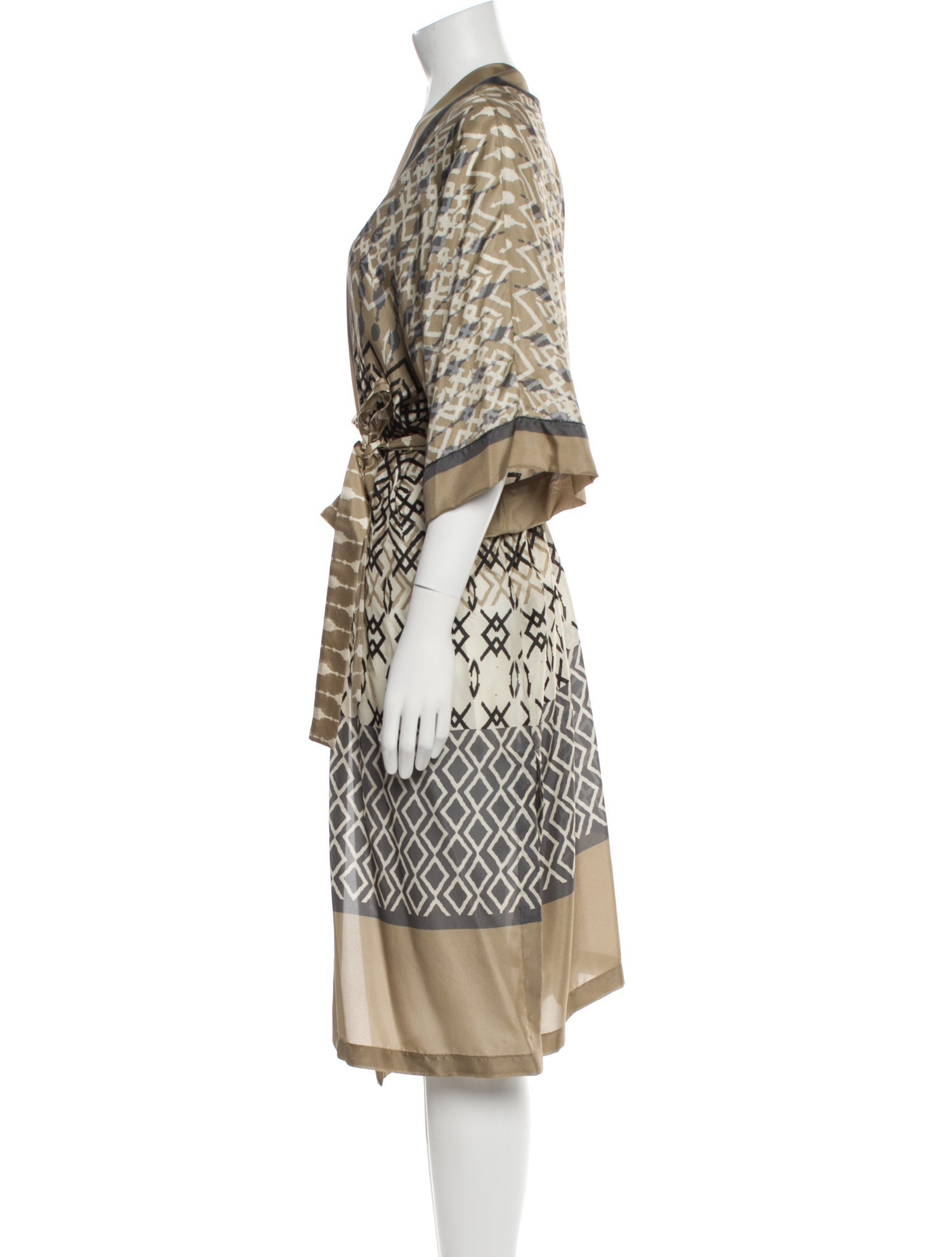 Brunello Cucinelli Silk Printed Robe
