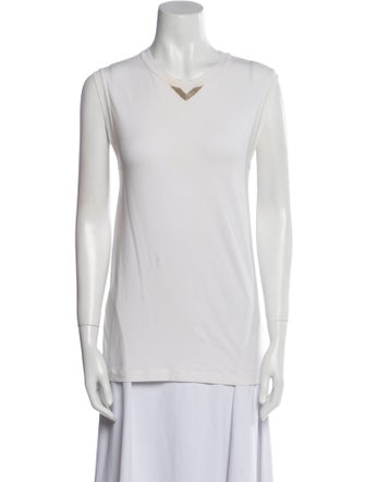 Brunello Cucinelli V-Neck Sleeveless Top