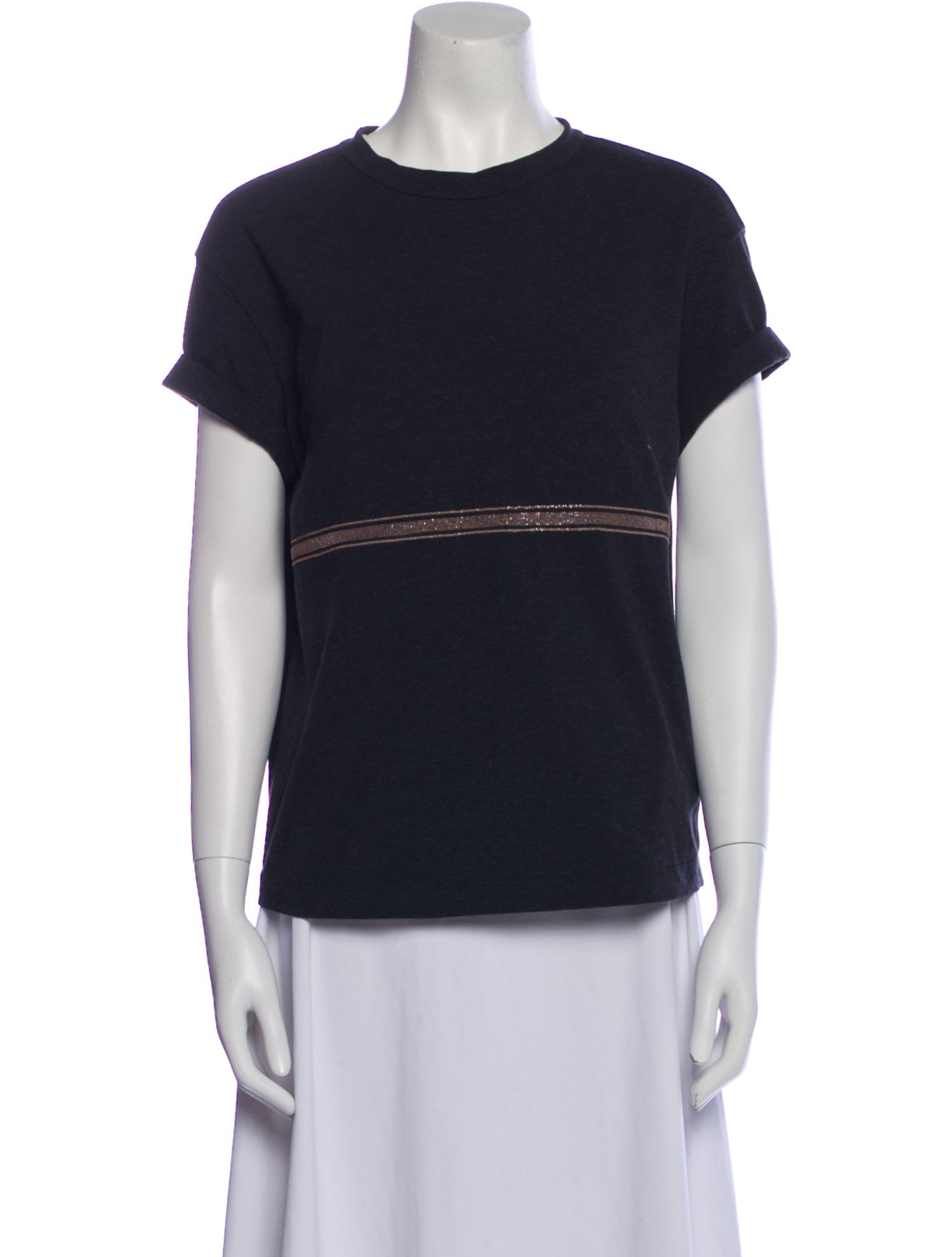 Brunello Cucinelli Crew Neck Short Sleeve Sweatshirt