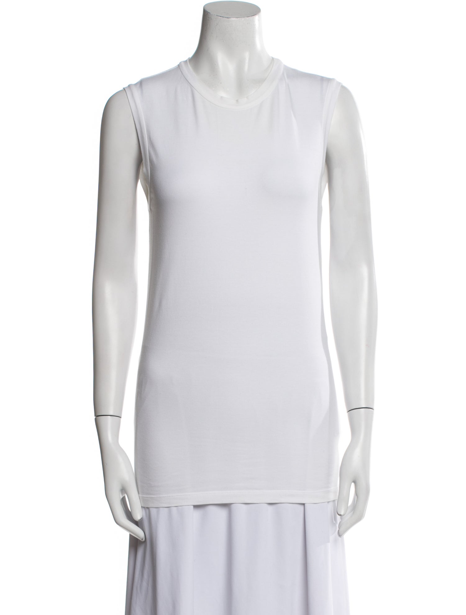 Brunello Cucinelli Crew Neck Sleeveless Top
