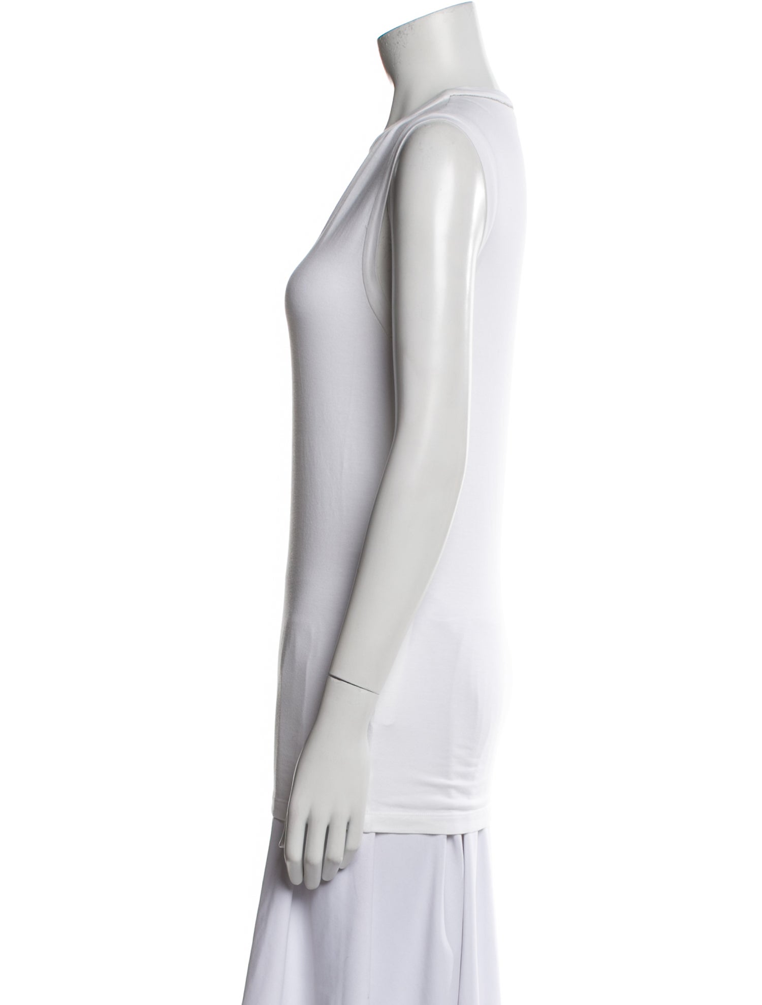 Brunello Cucinelli Crew Neck Sleeveless Top