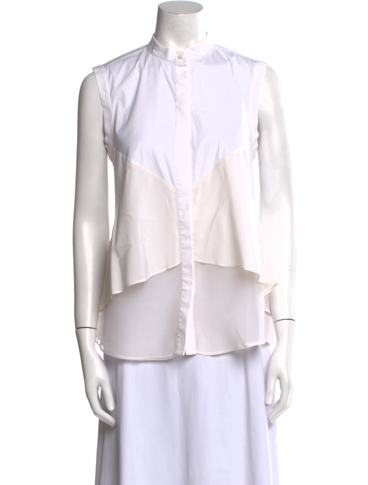 Brunello Cucinelli Mock Neck Sleeveless Top