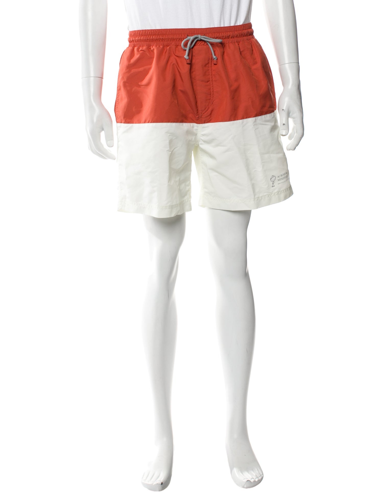 Brunello Cucinelli Colorblock Pattern Swim Trunks