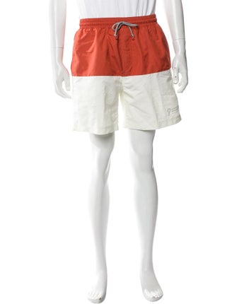 Brunello Cucinelli Colorblock Pattern Swim Trunks