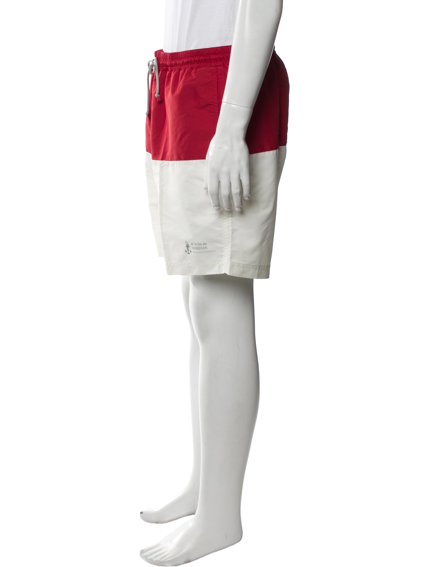 Brunello Cucinelli Colorblock Pattern Swim Trunks w/ Tags