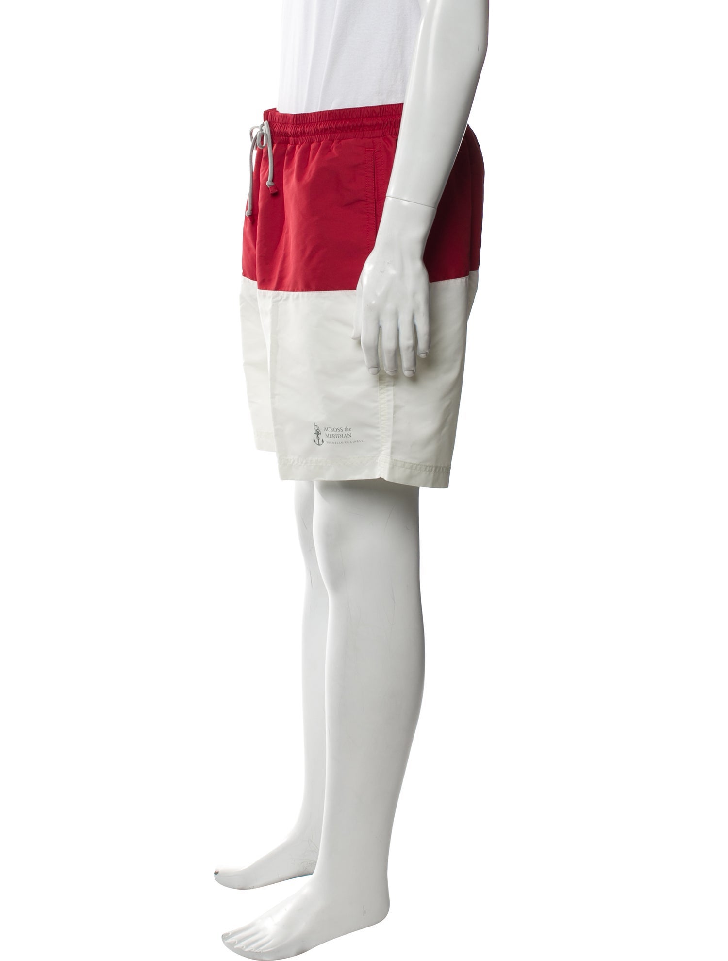 Brunello Cucinelli Colorblock Pattern Swim Trunks w/ Tags