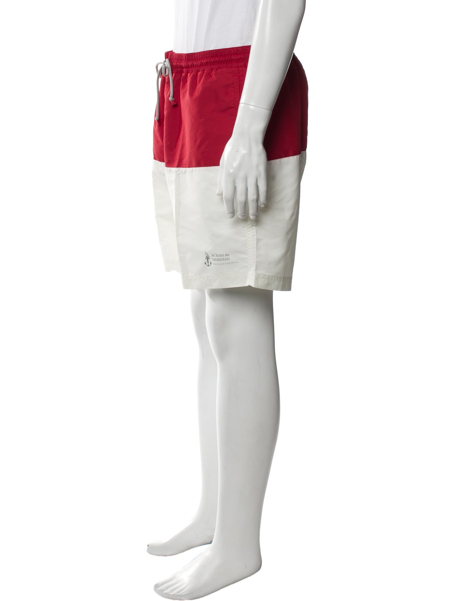 Brunello Cucinelli Colorblock Pattern Swim Trunks w/ Tags