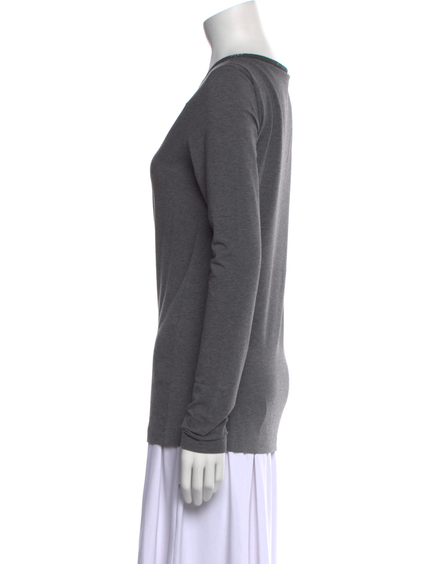 Brunello Cucinelli V-Neck Long Sleeve T-Shirt w/ Tags