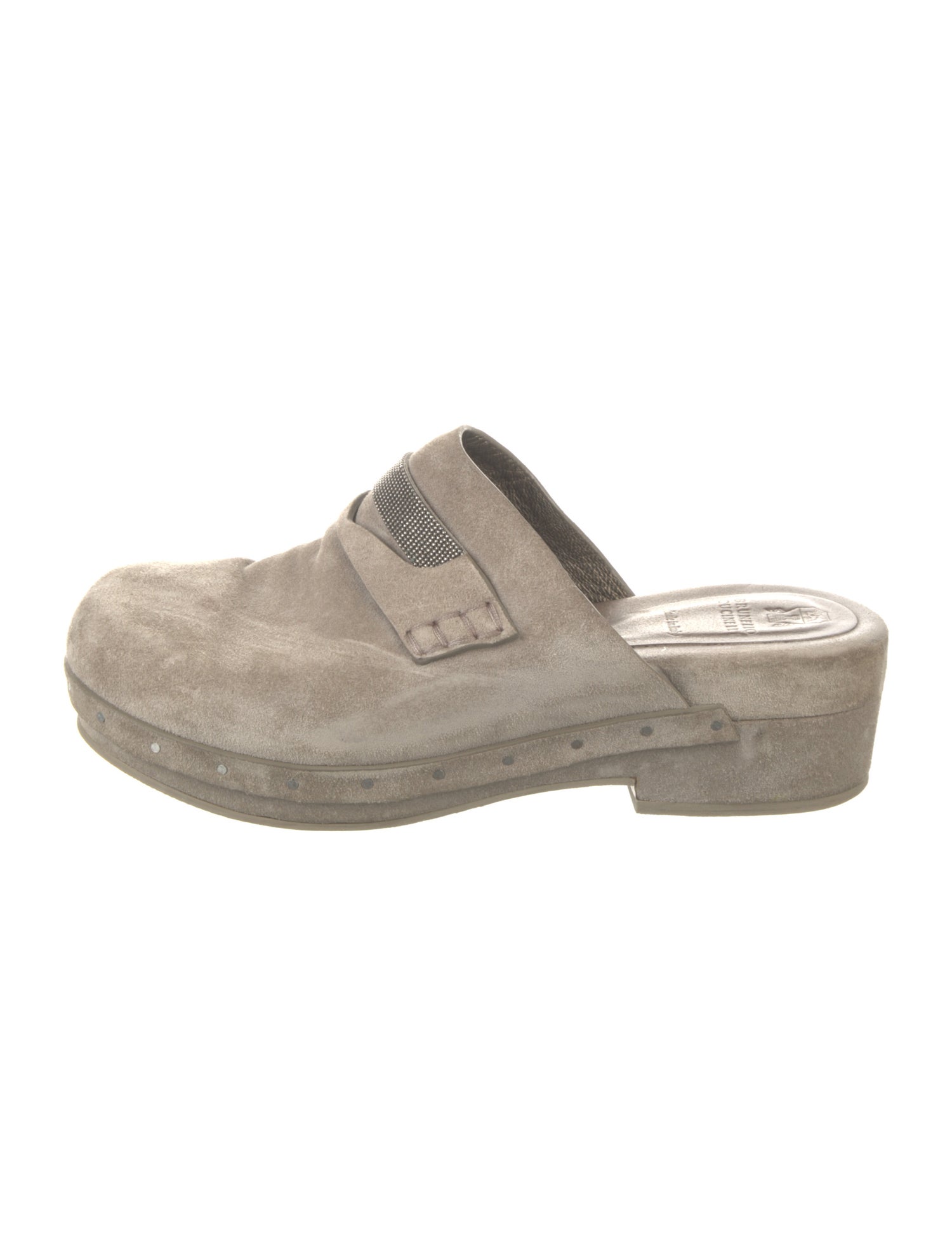 Brunello Cucinelli Monili Suede Mules