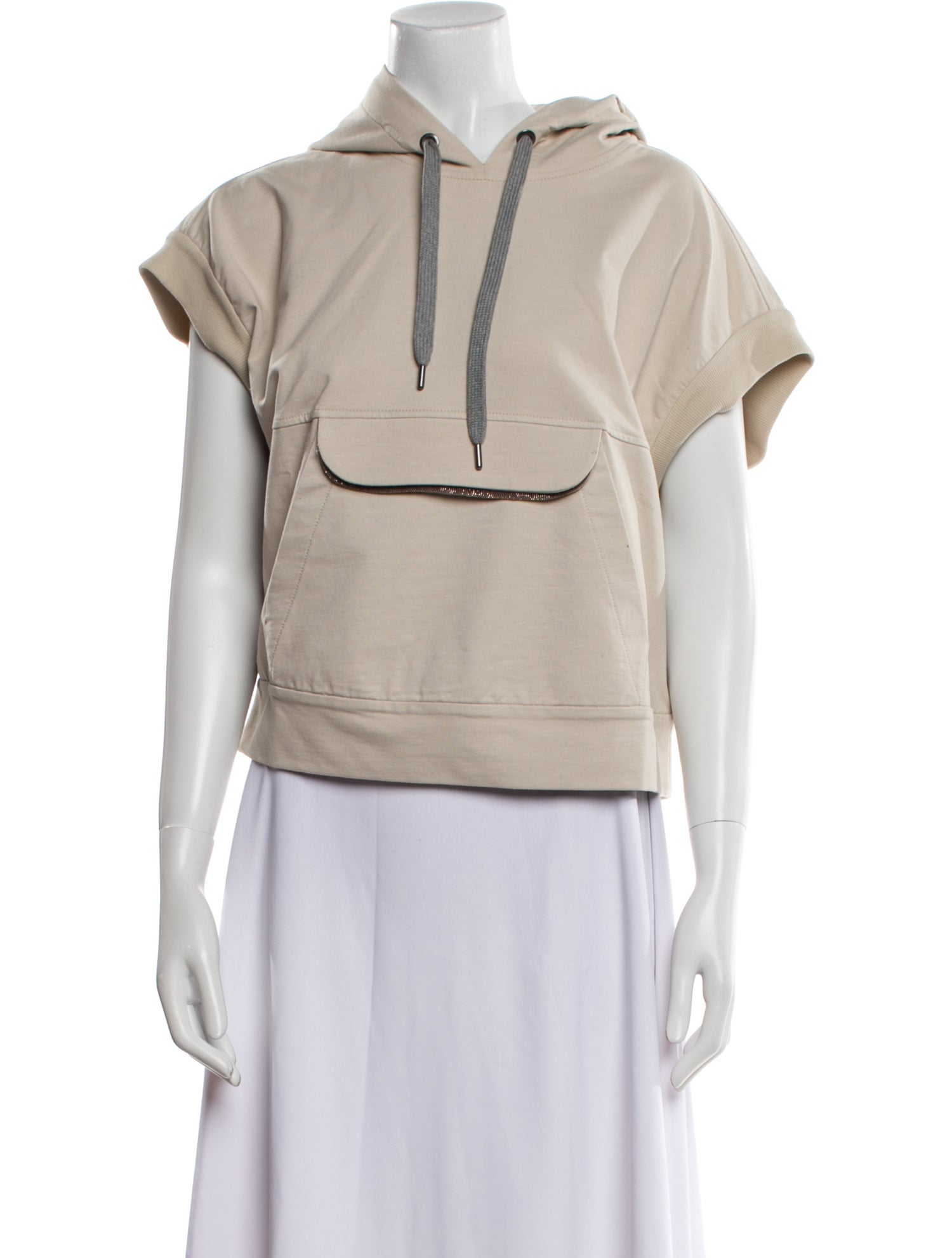 Brunello Cucinelli Mock Neck Short Sleeve Sweatshirt w/ Tags