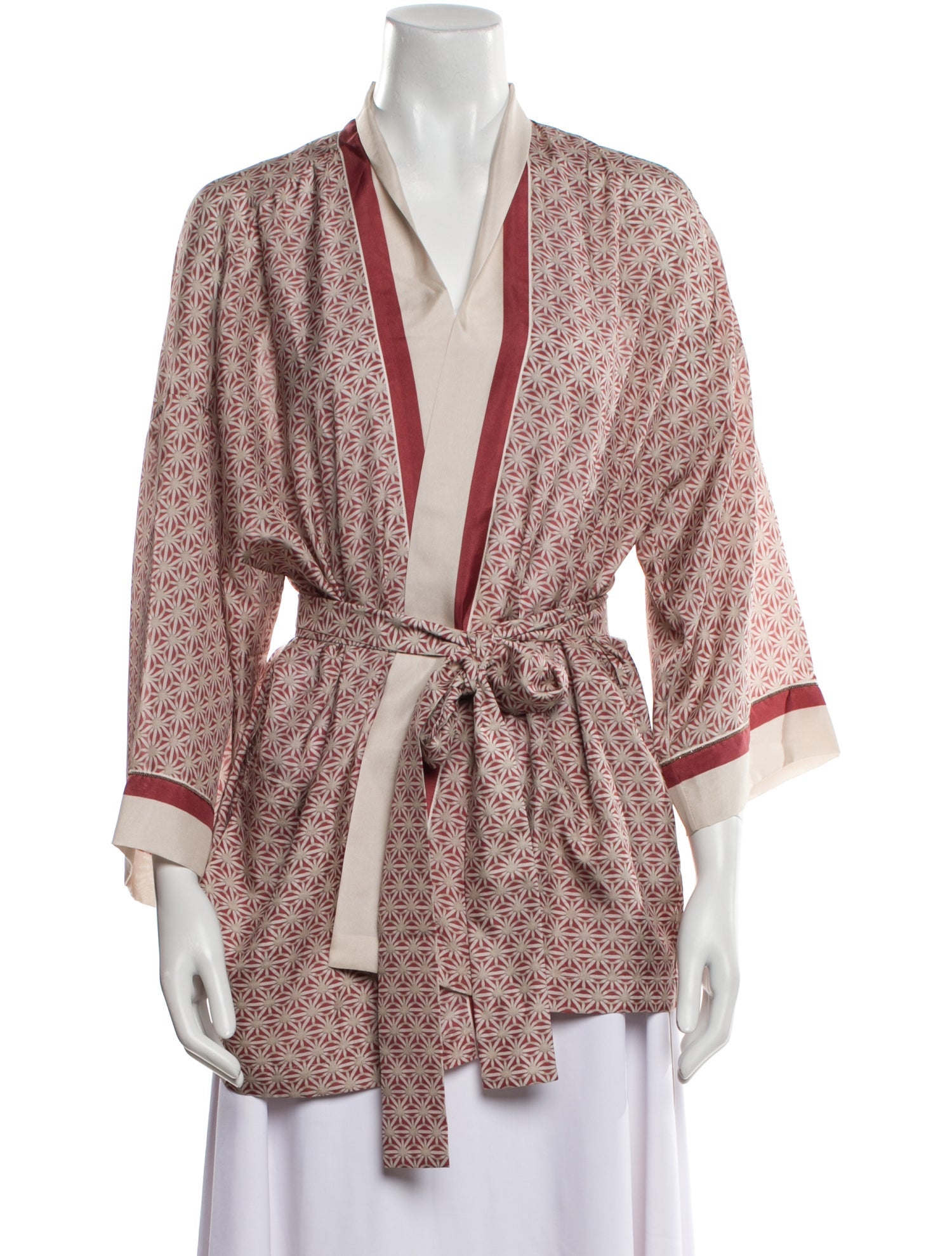 Brunello Cucinelli Silk Printed Robe