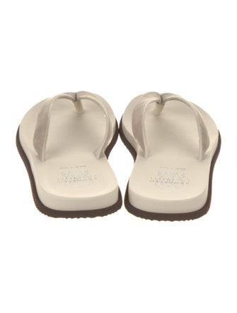 Brunello Cucinelli Suede Flip Flops