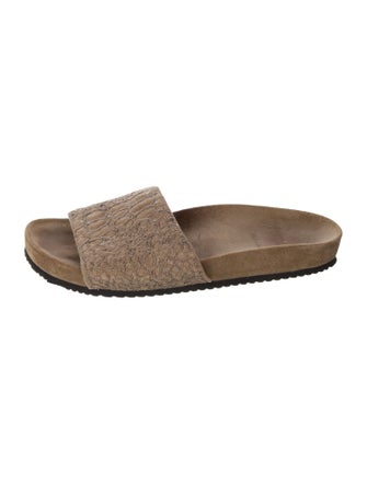 Brunello Cucinelli Monili Suede Slides