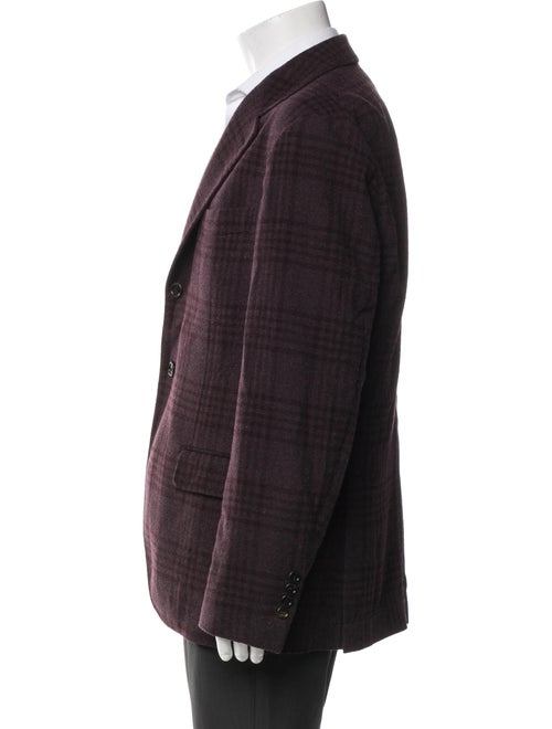 Brunello Cucinelli Wool Plaid Print Coat