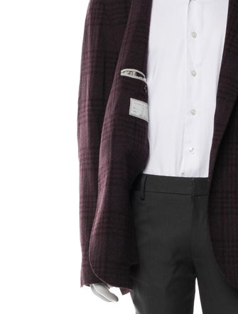 Brunello Cucinelli Wool Plaid Print Coat