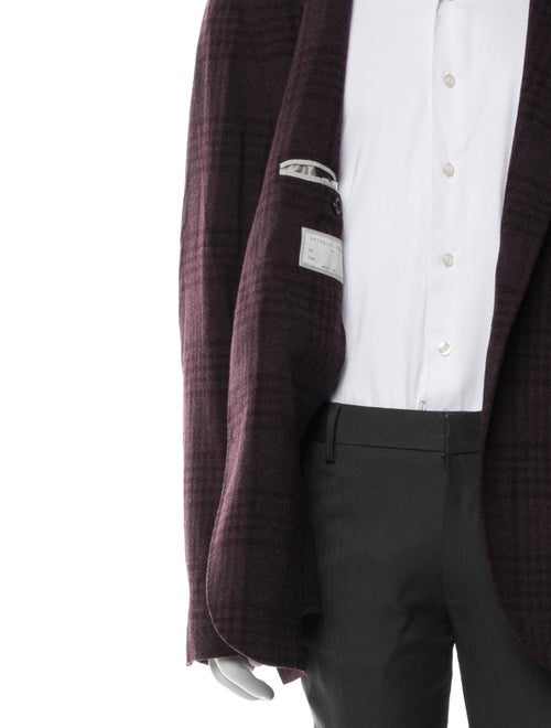 Brunello Cucinelli Wool Plaid Print Coat