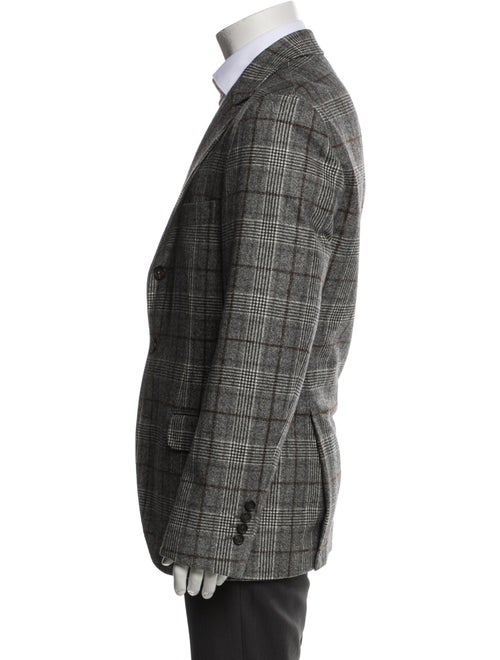 Brunello Cucinelli Wool Plaid Print Jacket