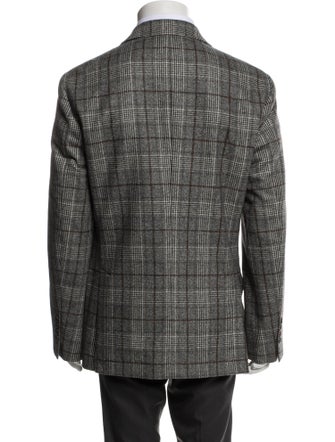 Brunello Cucinelli Wool Plaid Print Jacket