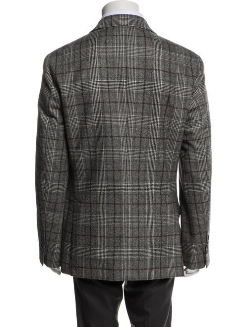 Brunello Cucinelli Wool Plaid Print Jacket