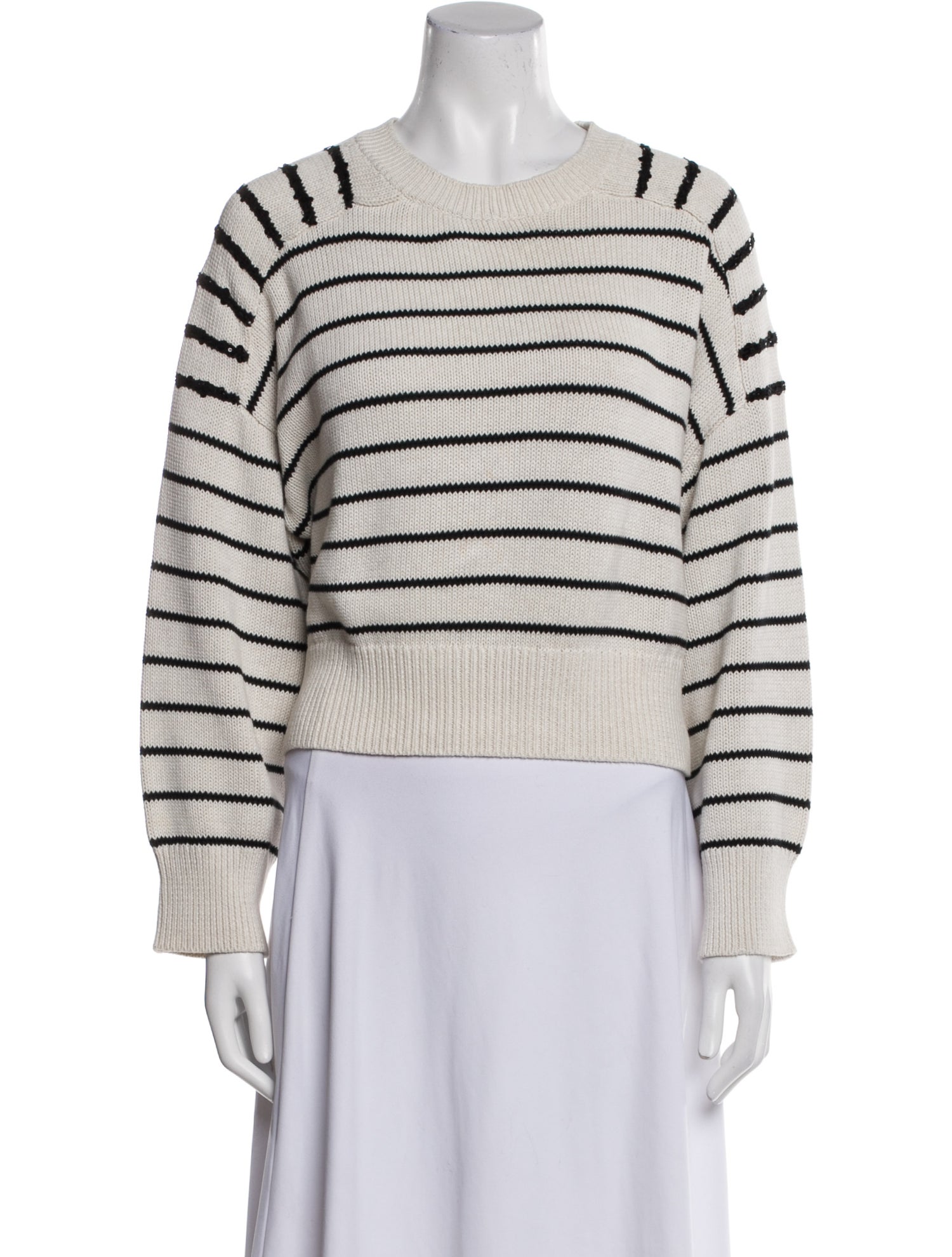 Brunello Cucinelli Striped Crew Neck Sweater