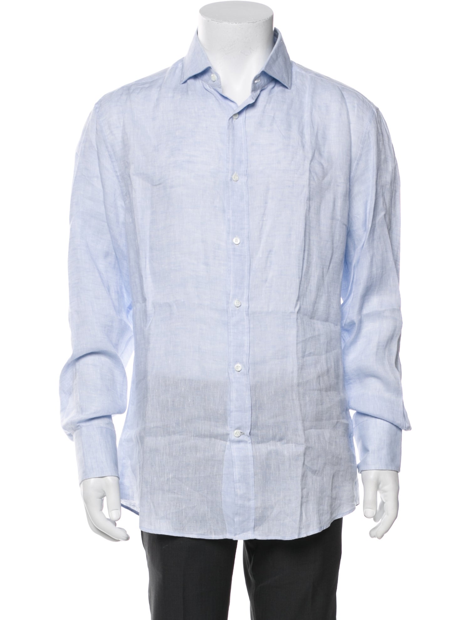 Brunello Cucinelli Linen Long Sleeve Dress Shirt
