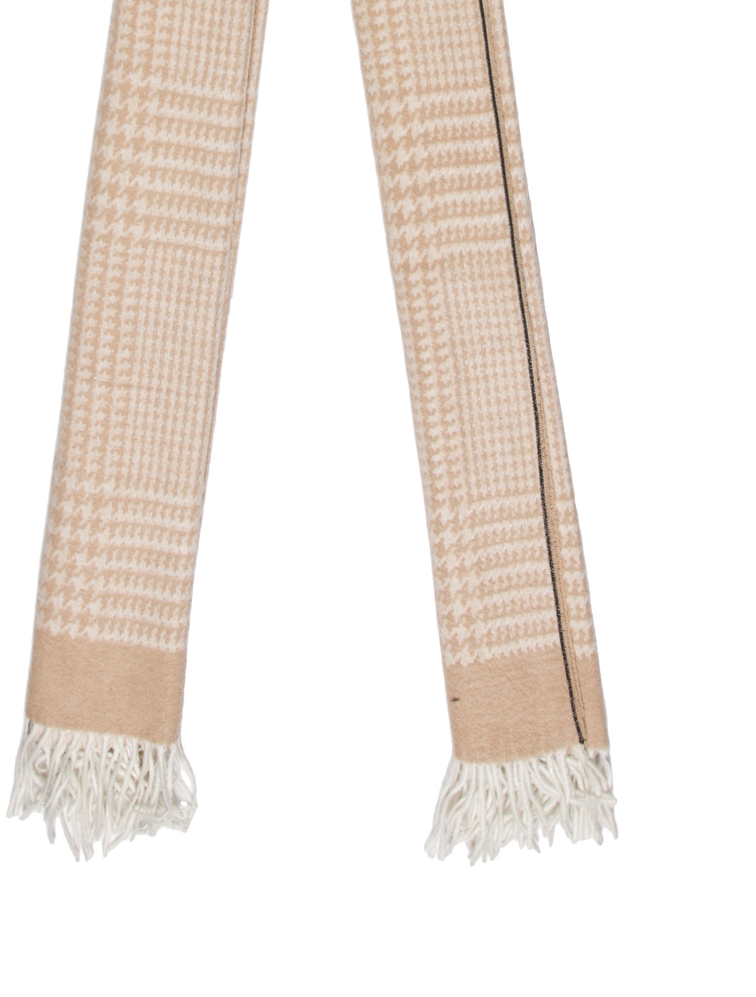 Brunello Cucinelli Silk Houndstooth Print Scarf