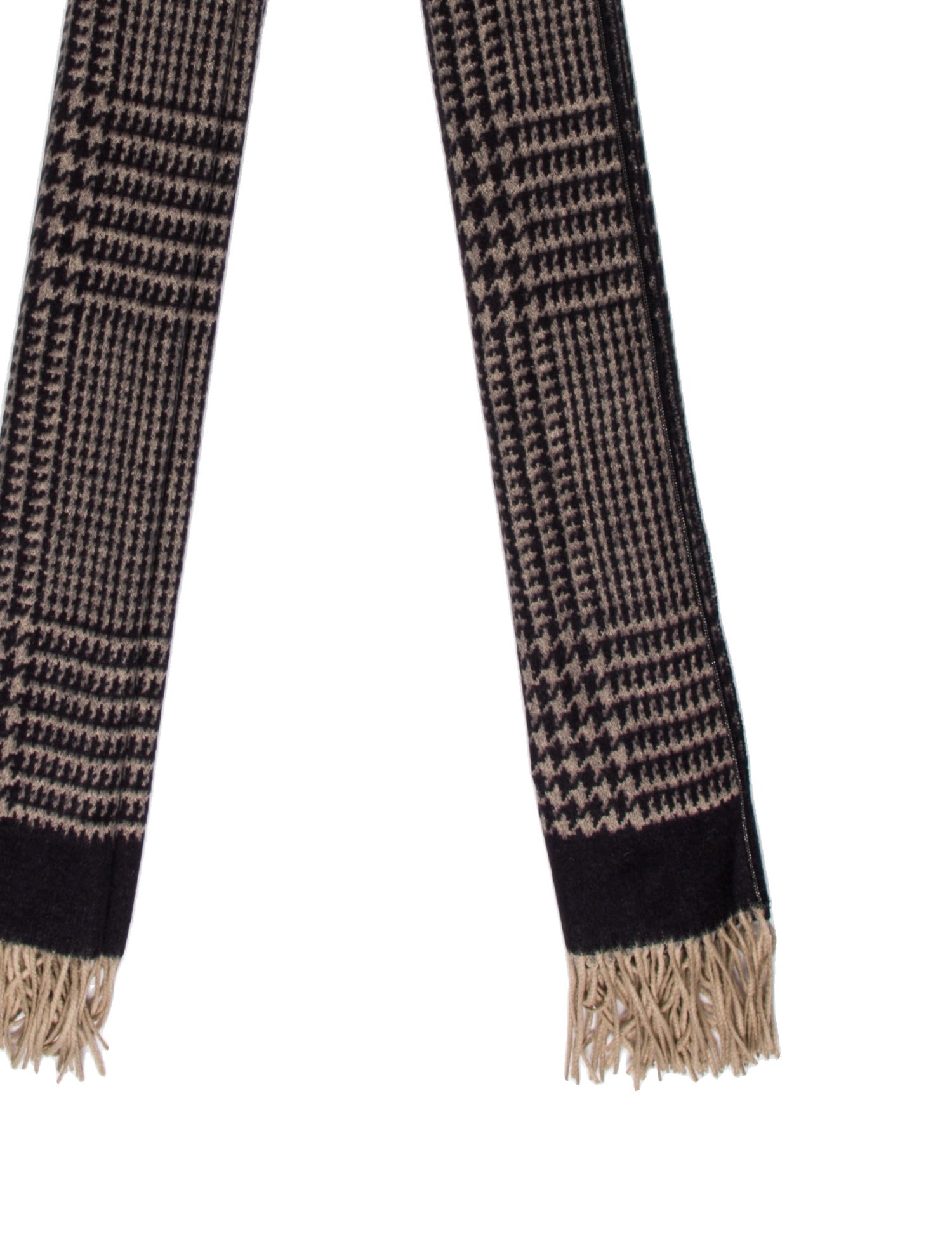 Brunello Cucinelli Cashmere Houndstooth Print Scarf