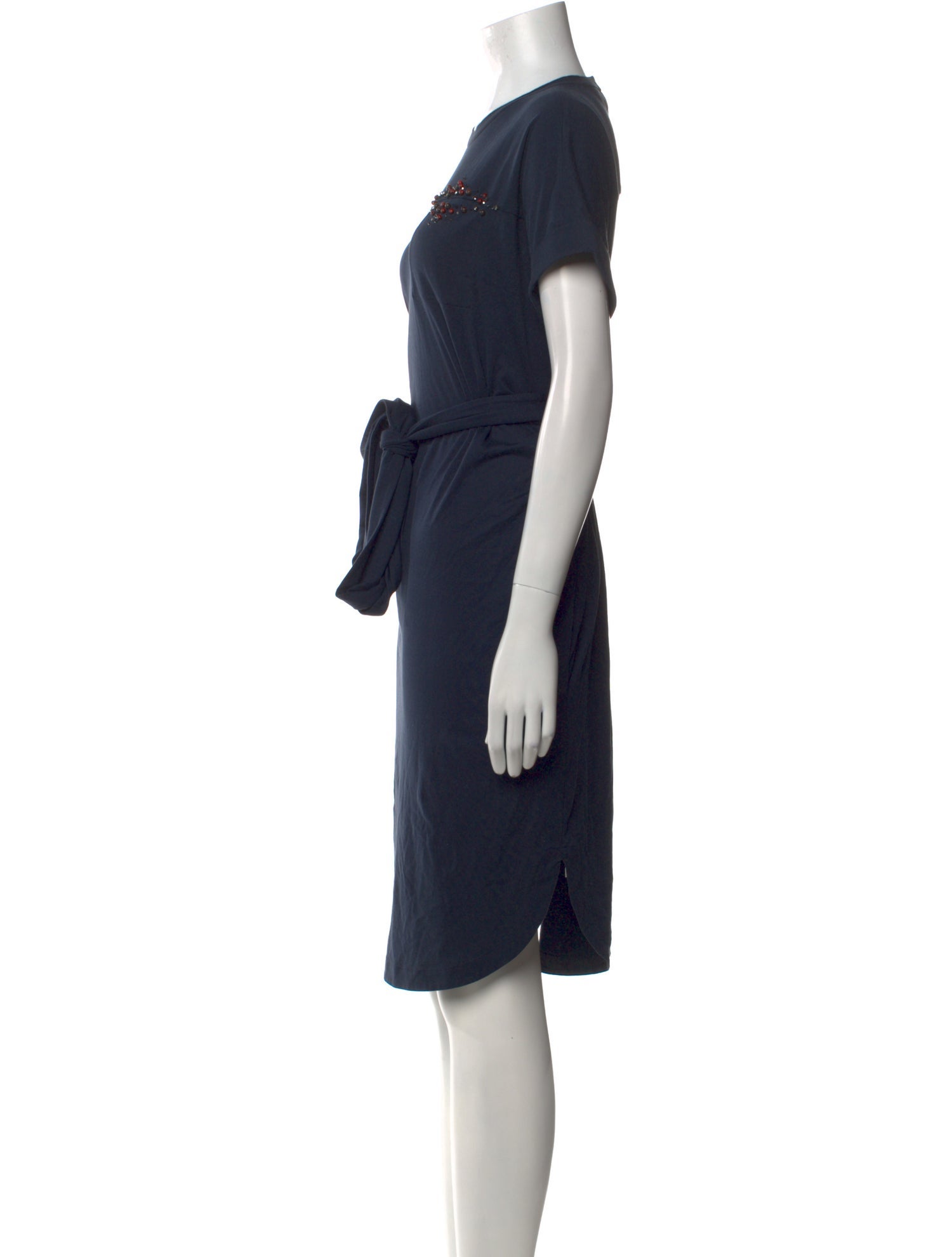Brunello Cucinelli Crew Neck Knee-Length Dress