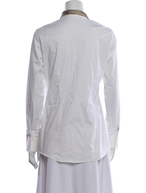 Brunello Cucinelli Long Sleeve Button-Up Top