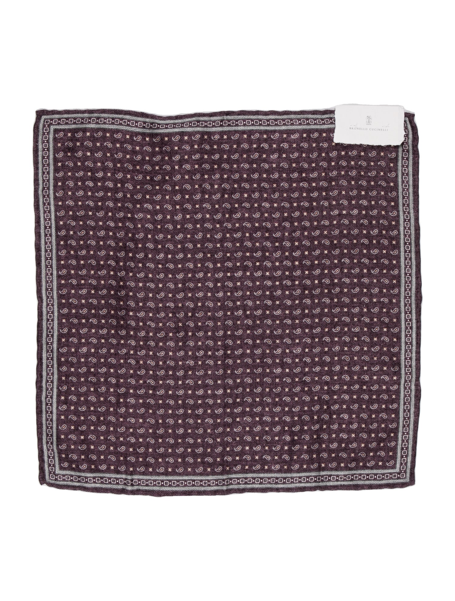 Brunello Cucinelli patterned POCKET SQUARE