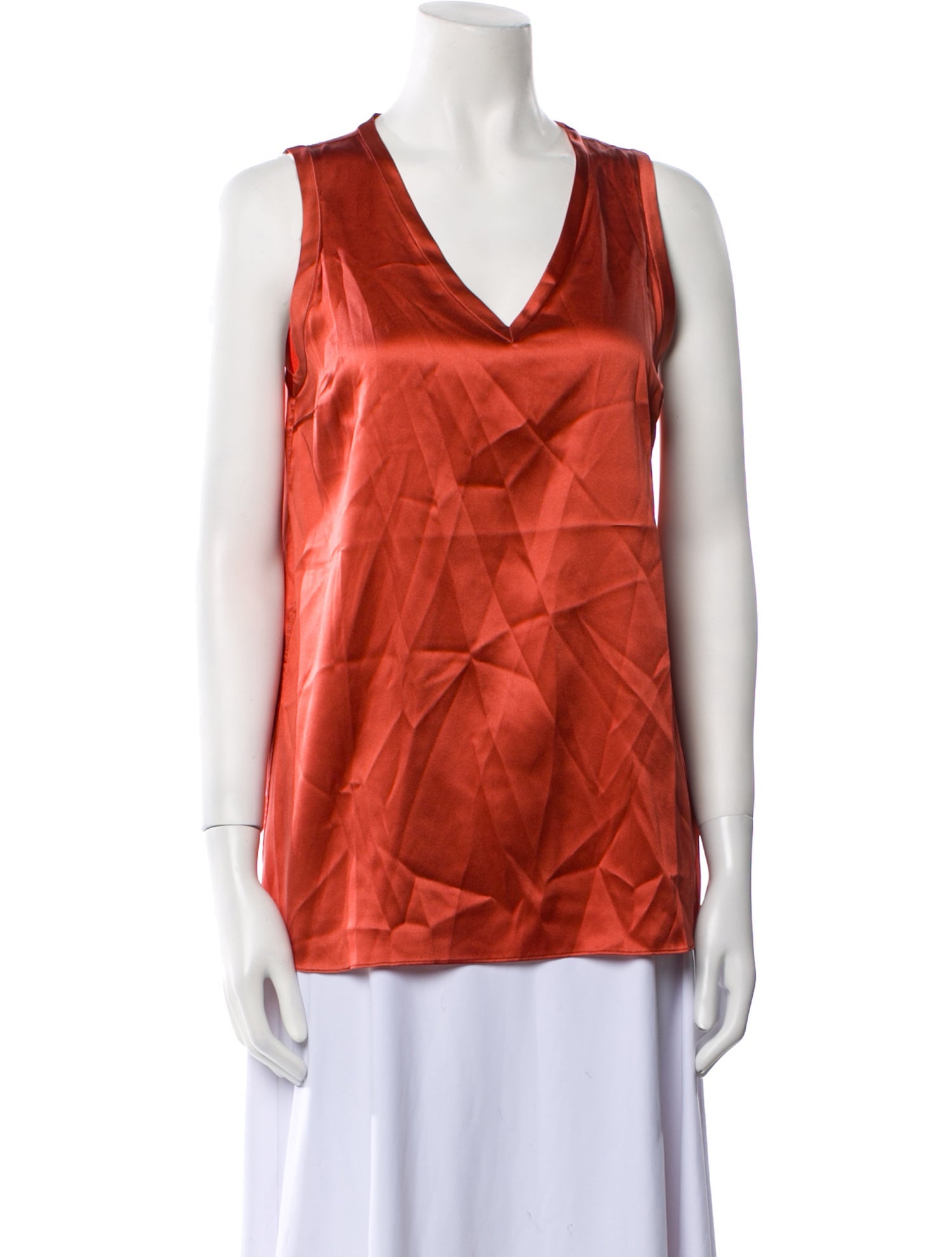 Brunello Cucinelli Silk V-Neck Blouse w/ Tags