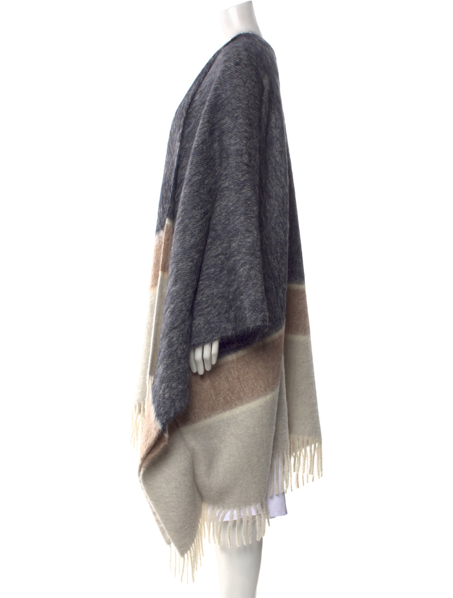 Brunello Cucinelli Colorblock Pattern Open Front Sweater w/ Tags