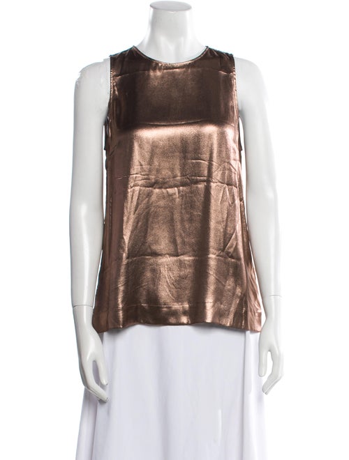 Brunello Cucinelli Silk Crew Neck Top