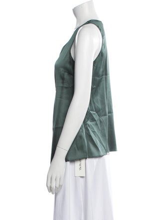 Brunello Cucinelli Silk Scoop Neck Top